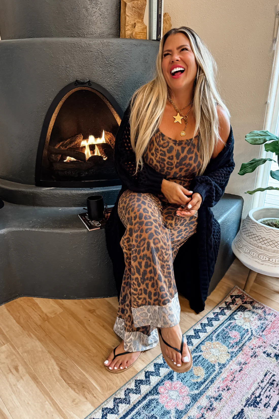 Long Length Knit Cardigan - Black