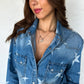 Classic Denim Top with Stars