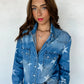 Classic Denim Top with Stars