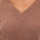 V Neck Dolman Sweater - Mocha