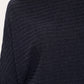 Scoop Neck Dolman Rib Sweater - Navy