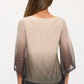 Ombre Cold Shoulder Top - Black/Brown/Nude