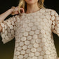 Polka Dot Lace Top - Natural