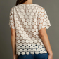 Polka Dot Lace Top - Natural