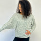 Cashmere Animal Print Dolman Top - Birch/Grey