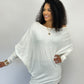 Cashmere Thermal Dolman Top - Ivory