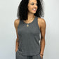 Cashmere Rib Tank - Charcoal