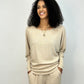 Cashmere Rib Dolman Top - Oatmeal