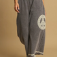 Peace Sign Pants - Charcoal