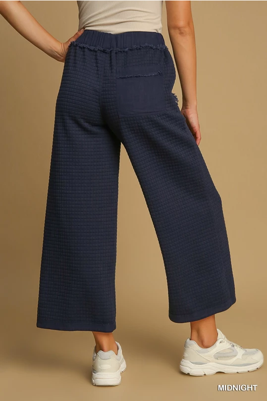 Quilted Jacquard Pant - Midnight