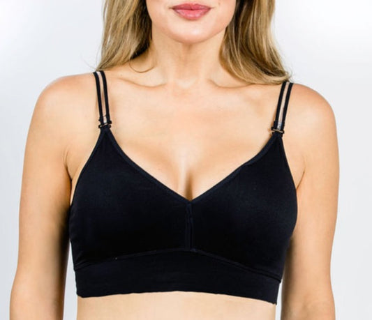 NEW!  PLUS SIZE Plunge Black Bra