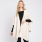 Solid Knit Cape/Poncho - O/S  6 Colors