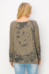 L/S Round Neck Sublimated Top - Olive