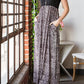 Ruffle Cap Sleeve Maxi Dress - Black Leopard ONLY 1 MEDIUM LEFT