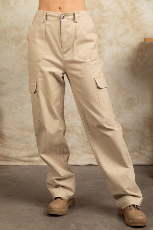 Casual Cargo Pant - Beige