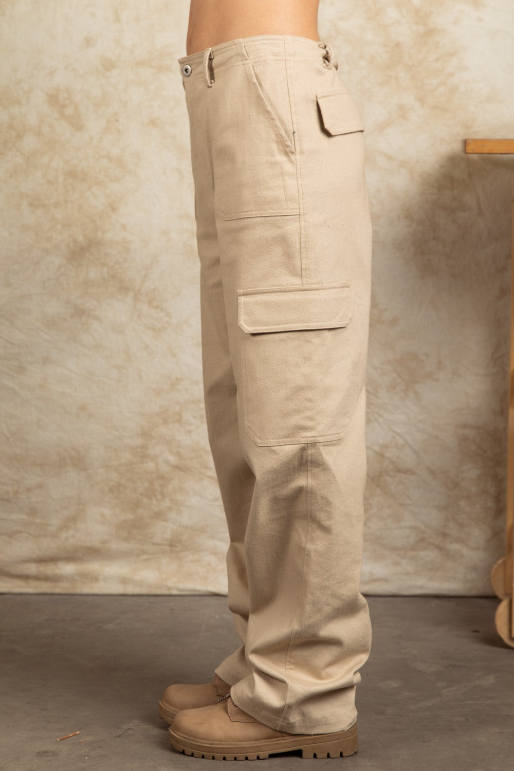 Casual Cargo Pant - Beige