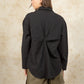 Twisted Back Button Down Shirt - Black