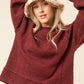 Textured Knit Top - Wine