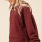 Textured Knit Top - Wine