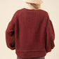 Textured Knit Top - Wine