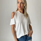 One Shoulder Cut Out Top - Ivory ONLY 1 S LEFT