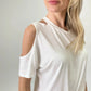 One Shoulder Cut Out Top - Ivory ONLY 1 S LEFT