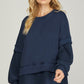 Contrast Sweatshirt - Navy