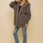 Sherpa Teddy Bear Jacket - Steel Grey