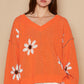 Flower Power Sweater - Orange