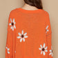 Flower Power Sweater - Orange