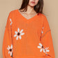 Flower Power Sweater - Orange