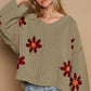 Flower Power Sweater - Olive