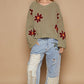 Flower Power Sweater - Olive