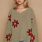 Flower Power Sweater - Olive