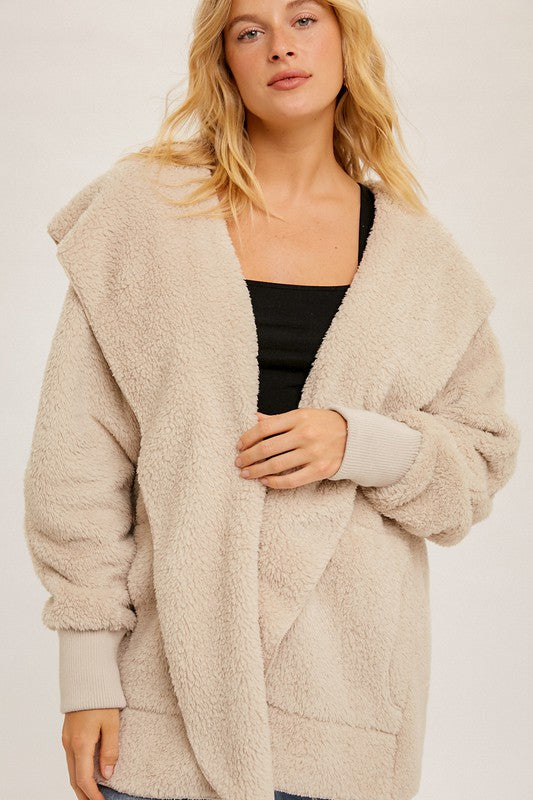 Sherpa Teddy Bear Jacket - Warm Milk