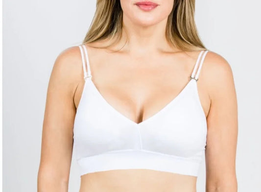 Plunge White Bra (Straps Sold Separately)