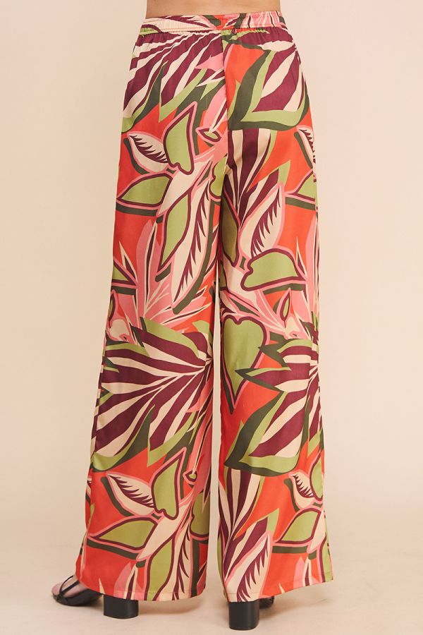 Printed Wide Leg Pant - Papaya Paradise