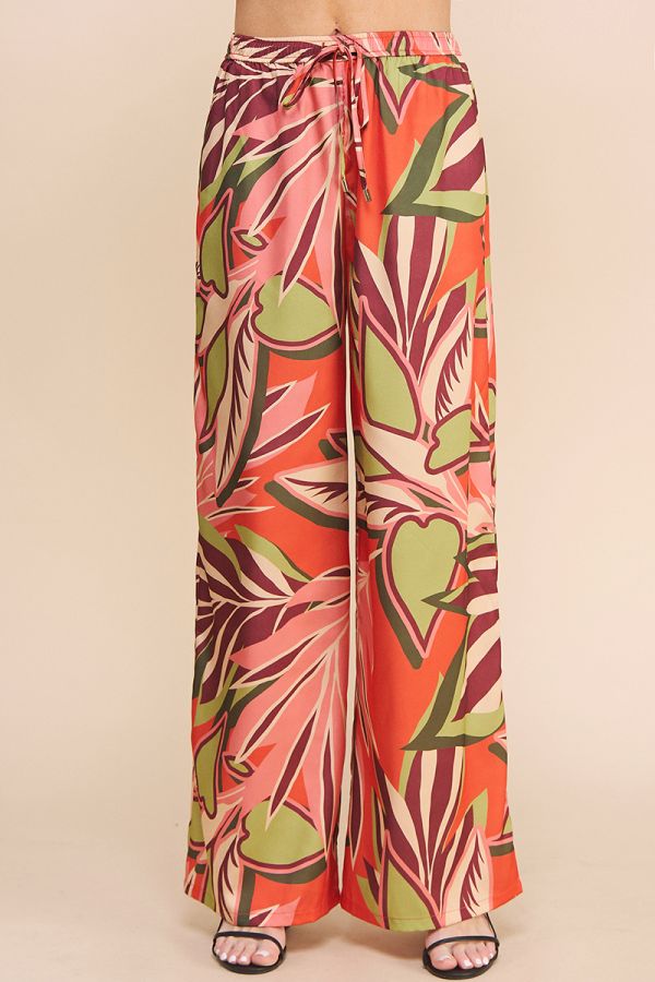 Printed Wide Leg Pant - Papaya Paradise