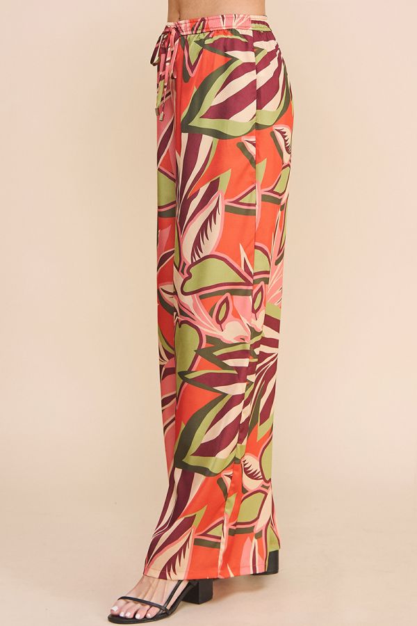 Printed Wide Leg Pant - Papaya Paradise