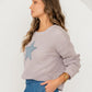Open Knit Denim Star Top - Grey/Denim