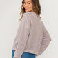 Open Knit Denim Star Top - Grey/Denim