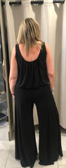 Sleeveless Wide Leg Jumpsuit - Black ONLY 1 SMALL LEFT