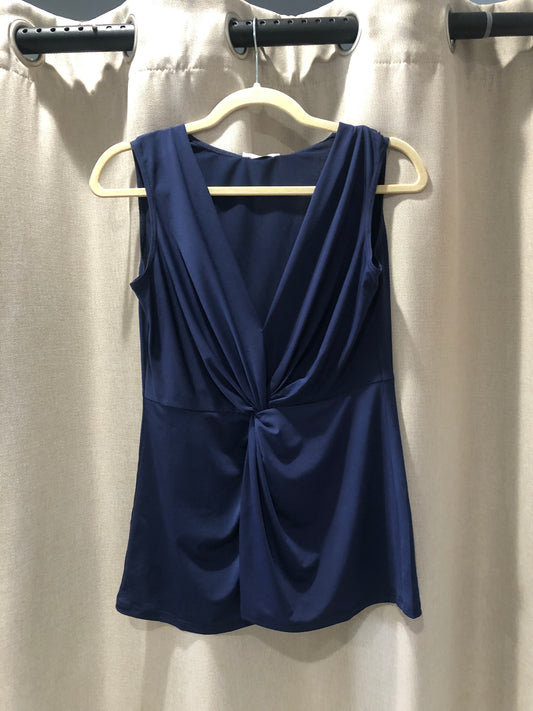 Sleeveless Twist Top - Navy ONLY 1 SMALL LEFT