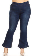Cher Flare Plus Pull on Jeans - Dark Denim ONLY ONE 3XL LEFT