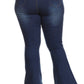 Cher Flare Plus Pull on Jeans - Dark Denim ONLY ONE 3XL LEFT