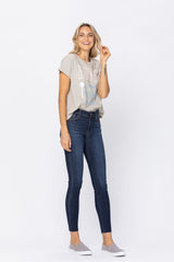 Mid Rise Skinny Non Distressed Denim - Dark Blue ONLY SIZE 11(30) LEFT