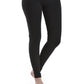 Basic Elastic Waistband Long Leggings - Black