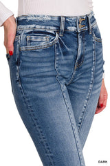 Center Seam Bootcut Jeans - Dark