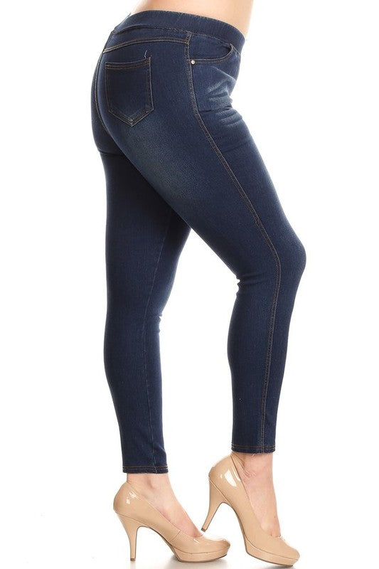 The Curvy Roxy Denim Jegging - Dark Denim ONLY 1 3X LEFT