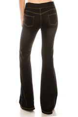 Cher Flare Pull on Jeans - Black